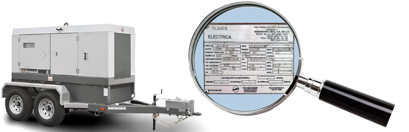 placa de informacion generador eléctrico